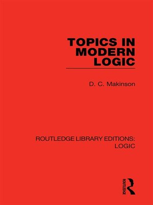 cover image of Topics in Modern Logic